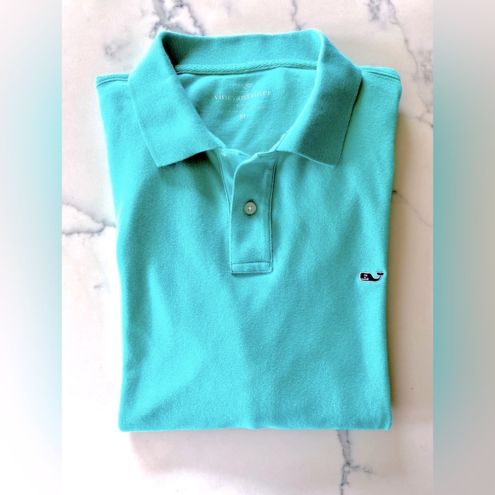 VINYARD VINES POLO | Men’s 2 button polo. Size M. Seafoam green.